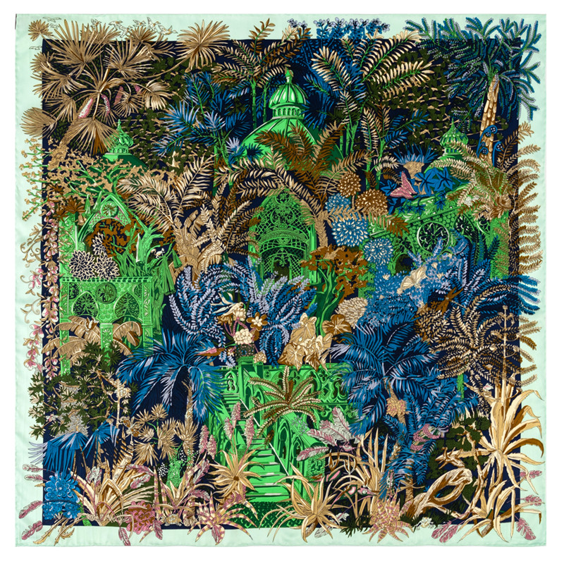 Silk Scarf Square - Ręczny ręcznie walcowany jedwabny szalik ze