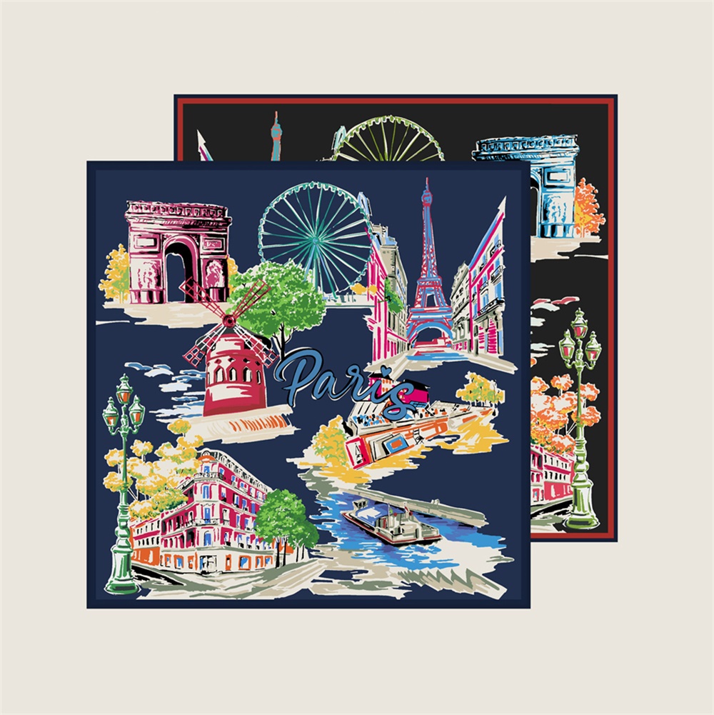 Silk Scarf Square - Jedwabna apaszka damska 90 cm z
