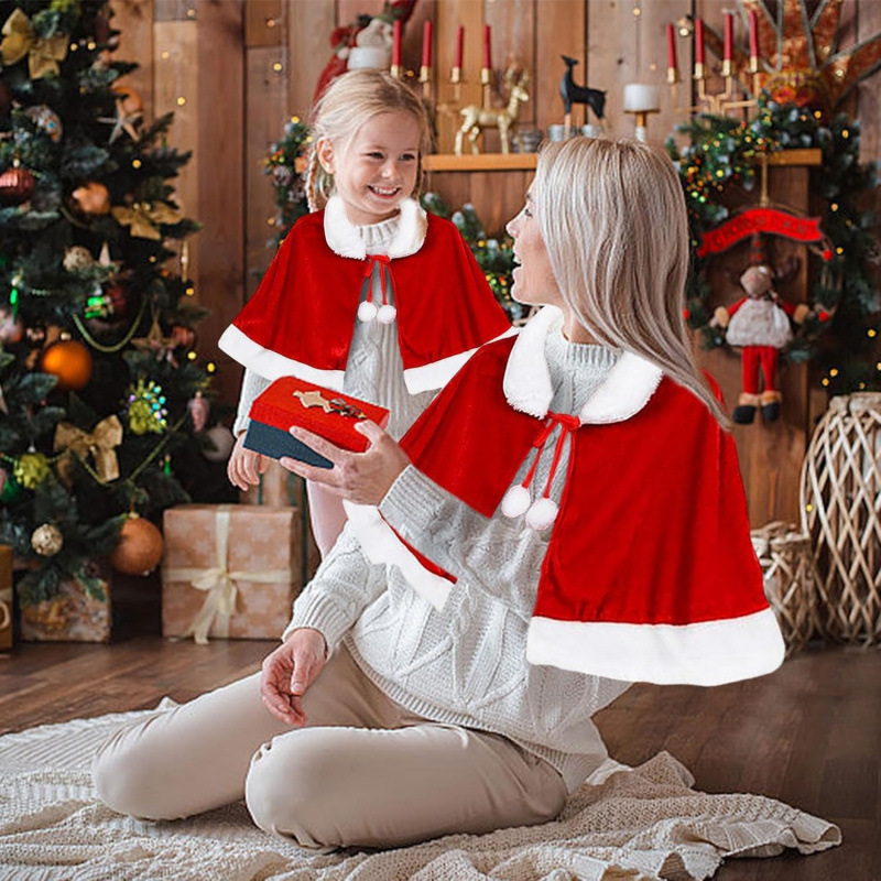 Women'S Red Accessories - Damski Dziewczęcy Świąteczny Płaszcz Świętego Mikołaja,