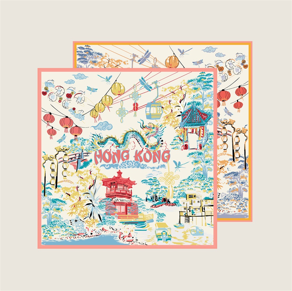 Jedwabna apaszka damska 90 cm  – Silk Scarf Square recenzja i cena