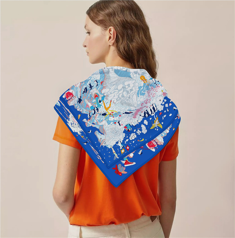 POBING Twill jedwabny szal kob – Silk Scarf Square recenzja i cena