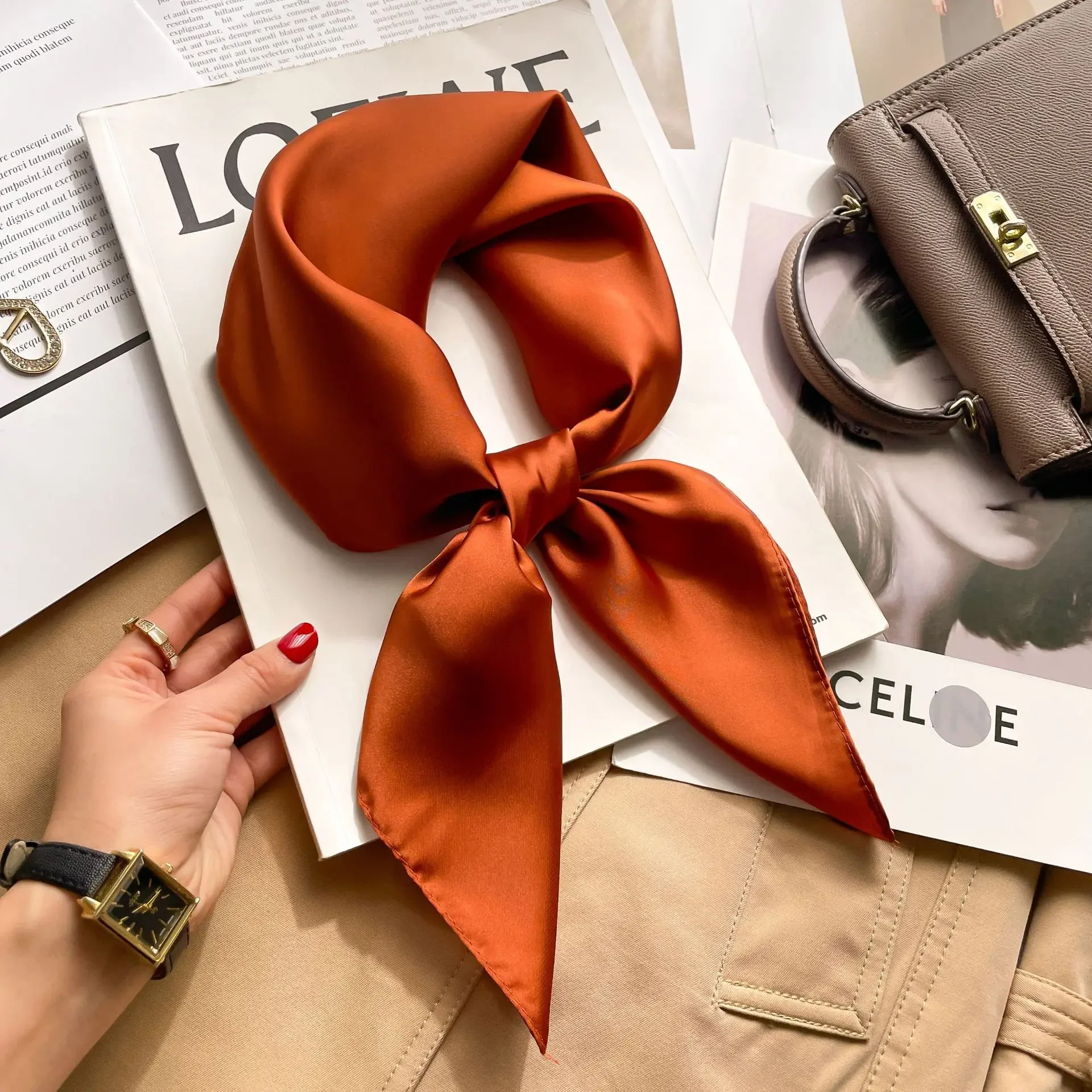 70cm Jednokolorowa Apaszka Hid – Silk Scarf Square recenzja i cena