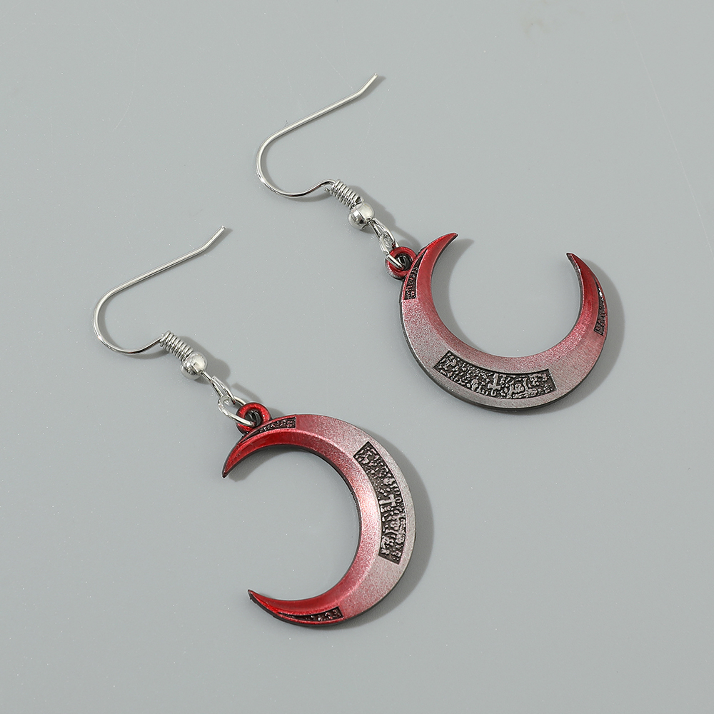 Kolczyki Moon Knight z motywem – Women'S Red Accessories recenzja i cena