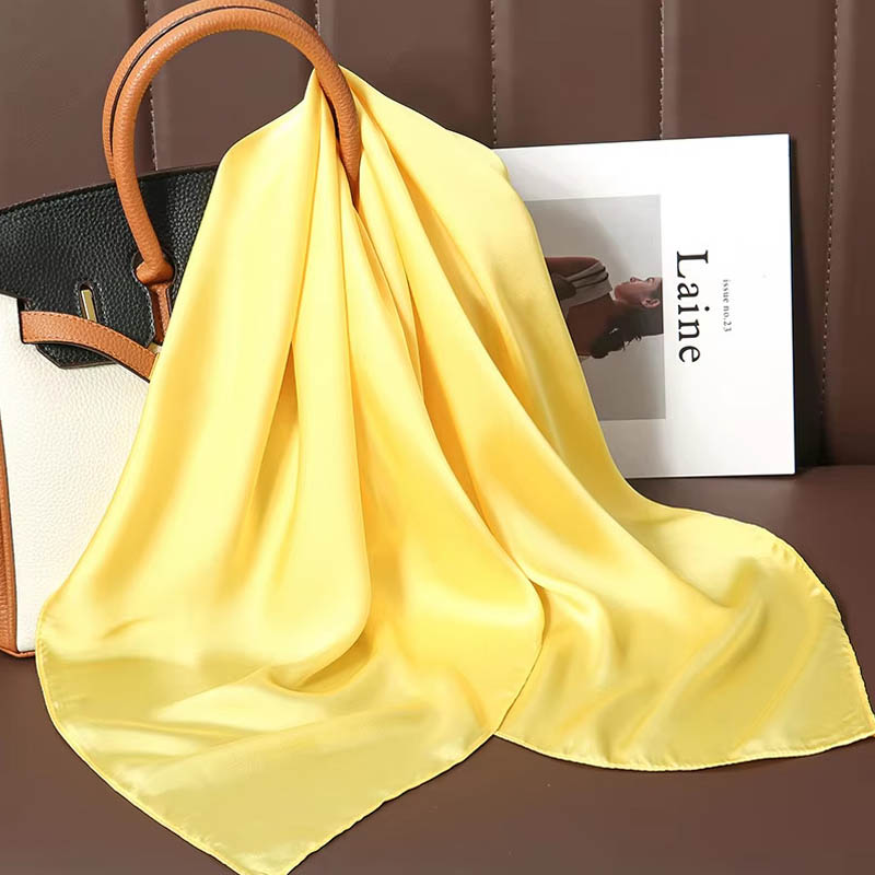 Luksusowa jednokolorowa jedwab – Silk Scarf Square recenzja i cena