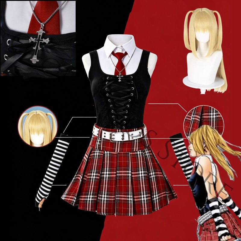 Kostium cosplay anime Misa Ama – Women'S Red Accessories recenzja i cena