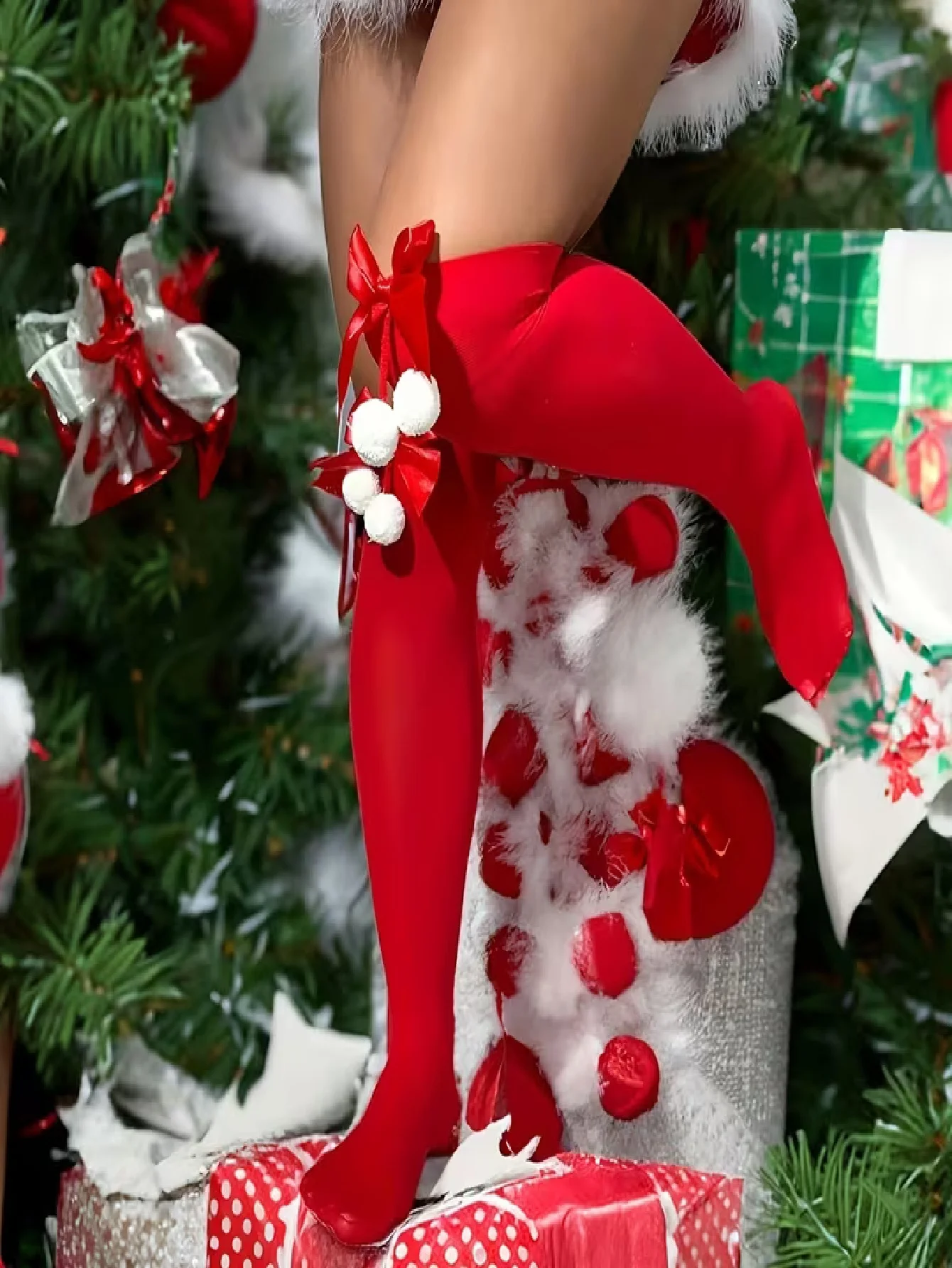 1 para czerwonych, sięgających – Women'S Red Accessories recenzja i cena